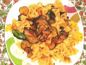 Farfalle con zucchine e guanciale 02