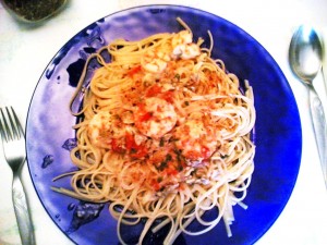 Fam Gentile 220308 Linguine scamponi e lupini
