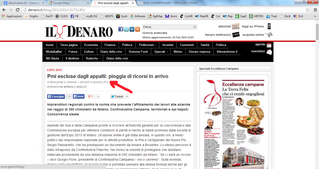 Il Denaro 15 marzo 2012