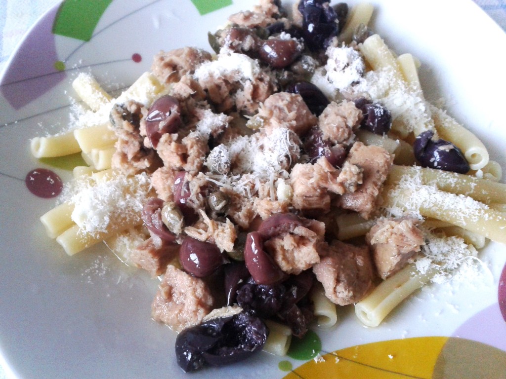08apr15 Gemelli alla bianca puttanesca