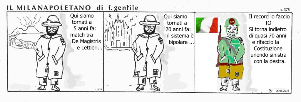 06 giugno 2016 n. 375. Disegnato a mano al PC.